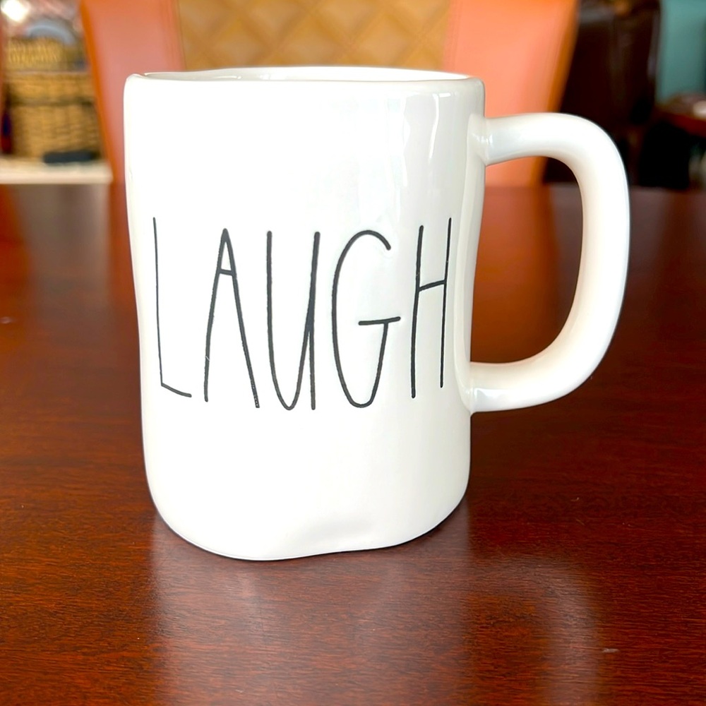 New! Rae Dunn mug Laugh ceramic mug Hard to Find